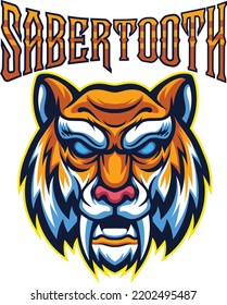 Vector illustration of tigers mascot logo template