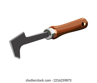 Vector Illustration Tile Grout Rake Flooring Tools with isolated on white background.
Carpentry hand tools