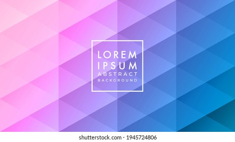Ilustración vectorial del triángulo de mosaico y patrón de forma de diamante. gradiente de color suave azul púrpura rosa. Plantilla de diseño de fondo geométrico abstracto multicolor.