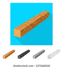 Vector illustration of timber and piece logo. Set of timber and section  stock vector illustration.