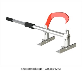 Vector Illustration Timberjack log lifter tools isolated on white background. Carpentry hand tools for felling and logging.