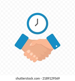 Vektorgrafik von Time Deal. Farbige Vektorgrafik für Website-Design. Einfaches Design auf transparentem Hintergrund (PNG).