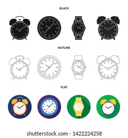 Vector illustration of time and hour icon. Collection of time and business  vector icon for stock.