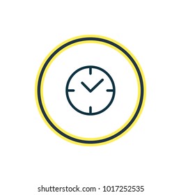 Vector illustration of time icon line. Beautiful application element also can be used as clock icon element.