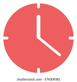 Vector Illustration of Time Icon in red