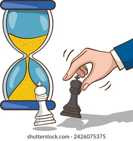  vector illustration of time management Business strategy concept 