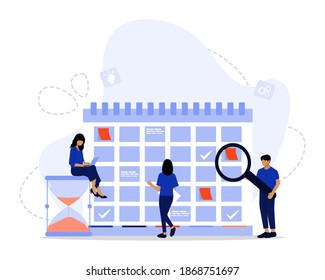 Vector Illustration, Time Management Concept, Showing a group of active people who carry out daily routines, Suitable for landing page, ui, web, App intro card, editorial, flyer, and banner
 - Shutterstock ID 1868751697