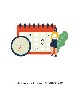 Ilustración vectorial. Concepto de gestión del tiempo
