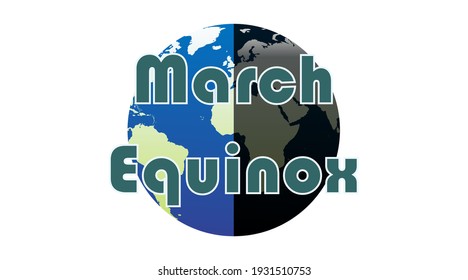 Vektorgrafik der Zeit des Frühlings equinox tritt um den 20. März. Tag ist Nacht. Urlaub Nowruz oder Persisch Neues Jahr. Halbe Sonne und halber Mond
