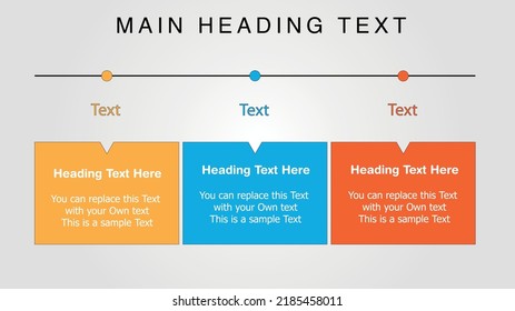 Vector illustration Timeline design Infographic template with icons and 3 options or steps. Can be used for process, presentations, layout, banner, Slide, info graph.