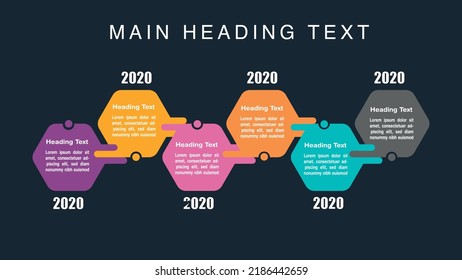 Vector illustration Timeline design Infographic template with icons and 6 options or steps. Can be used for process, presentations, layout, banner, Slide, info graph.