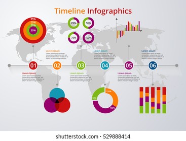 Vector illustration Timeline. flat design. Stock vector