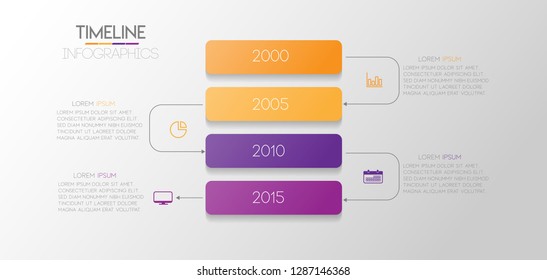 vector illustration timeline Infographic design template with icons and 5 options or steps. Can be used for process, presentations, layout, banner,info graph. 