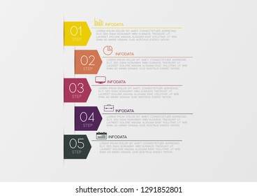 vector illustration timeline Infographic design template with icons and 5 options or steps. Can be used for process, presentations, layout, banner,info graph. 