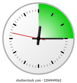 vector illustration of a timer with 15 (fifteen) minutes