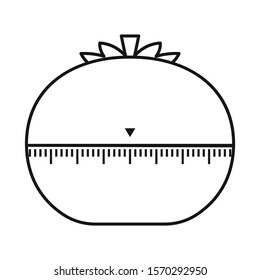 Vector illustration of timer and tomato sign. Web element of timer and clock stock vector illustration.