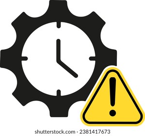 vector illustration of times and gear on transparent background