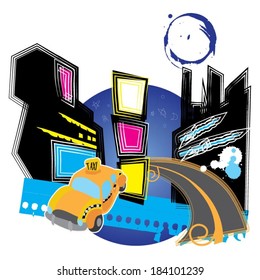 Vector illustration of Times square NYC