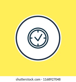 Vector illustration of timing icon line. Beautiful party element also can be used as clock icon element.