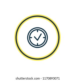 Vector illustration of timing icon line. Beautiful events element also can be used as clock icon element.