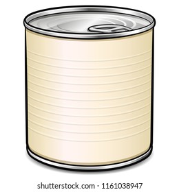 Vector illustration of tin can design concept