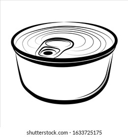 Vector illustration - Tin Can on a white background.