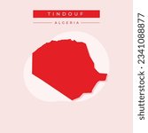 Vector illustration vector of Tindouf map Africa