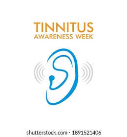 Vektorgrafik von Tinnitus-Bewusstseinswochenbanner-Design