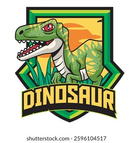 Vector Illustration of Tiny Raptor with Cute Illustration Available for Logo Badge