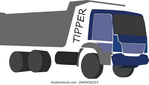 VECTOR ILLUSTRATION OF TIPPER LORRY
