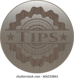 Vector Illustration of Tips wood emblem
