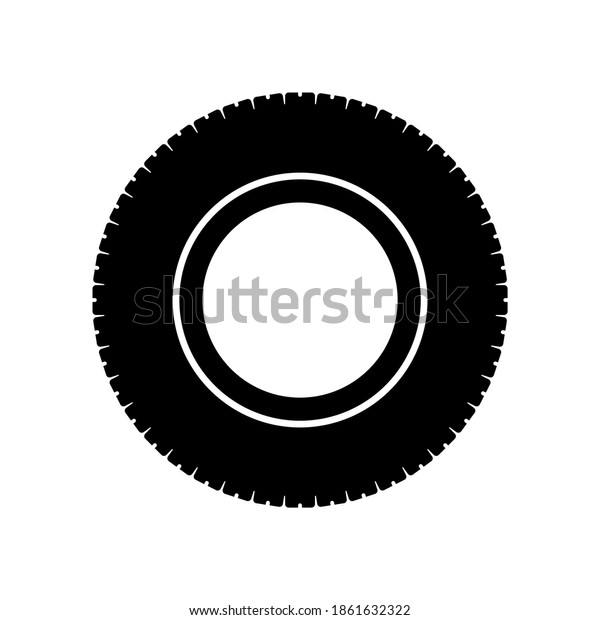 Vector\
illustration of tire icon on white\
background