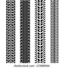 Vector Illustration with Tire Prints for Your Design
