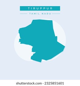 Vector illustration vector of Tiruppur city map India city
