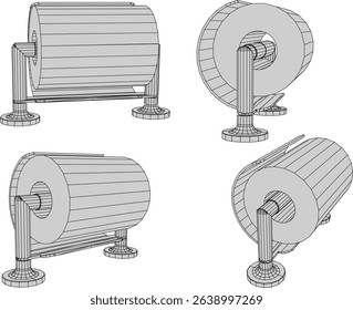 vector illustration of tissue holder design for modern bathroom