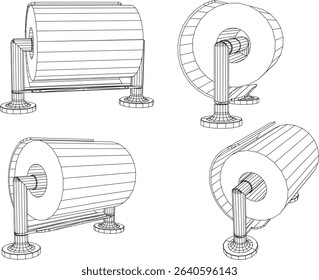 vector illustration of tissue holder design for modern bathroom