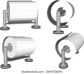 vector illustration of tissue holder design for modern bathroom