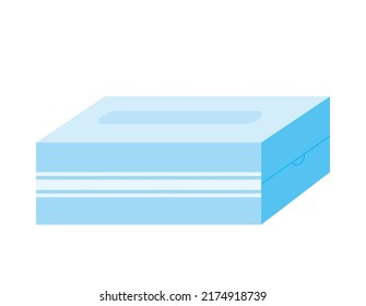  Vector illustration of tissue paper. Box of tissue.