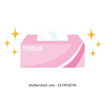  Vector illustration of tissue paper. Box of tissue.