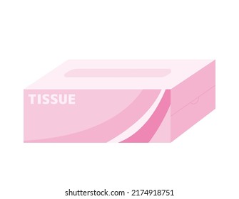  Vector illustration of tissue paper. Box of tissue.
