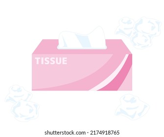  Vector illustration of tissue paper. Box of tissue.