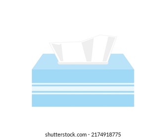  Vector illustration of tissue paper. Box of tissue.