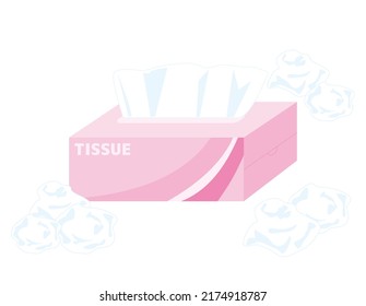  Vector illustration of tissue paper. Box of tissue.