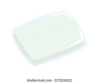  Vector illustration of tissue paper.  Pocket tissue