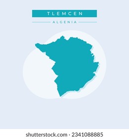 Vektorgrafik-Vektorgrafik von Tlemcen-Karte Afrika