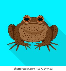 Vector illustration of toad and biology logo. Collection of toad and tropical stock vector illustration.