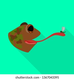 Vector illustration of toad and head icon. Set of toad and stickyl vector icon for stock.