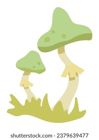 Vector illustration of toadstools. Halloween decoration. Complementary element EPS10