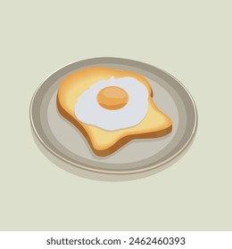 Vector Illustration of Toast for Breakfast