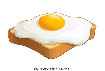 Vector illustration of toast with egg